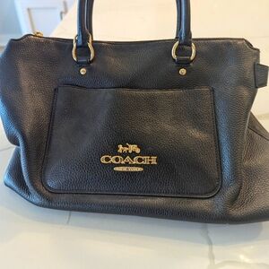 Black Leather Coach purse